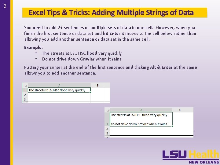 3 Excel Tips & Tricks: Adding Multiple Strings of Data You need to add