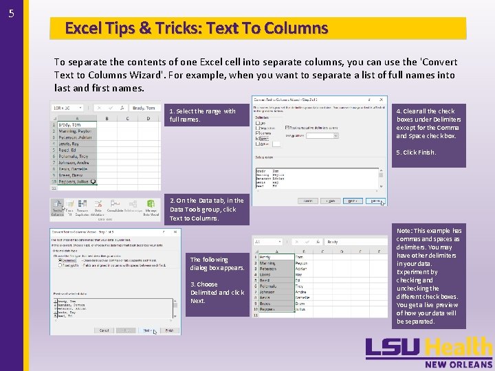 5 Excel Tips & Tricks: Text To Columns To separate the contents of one