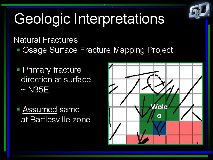 Geologic Interpretations Natural Fractures § Osage Surface Fracture Mapping Project § Primary fracture direction