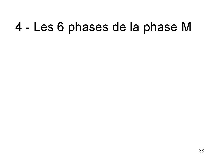 4 - Les 6 phases de la phase M 38 