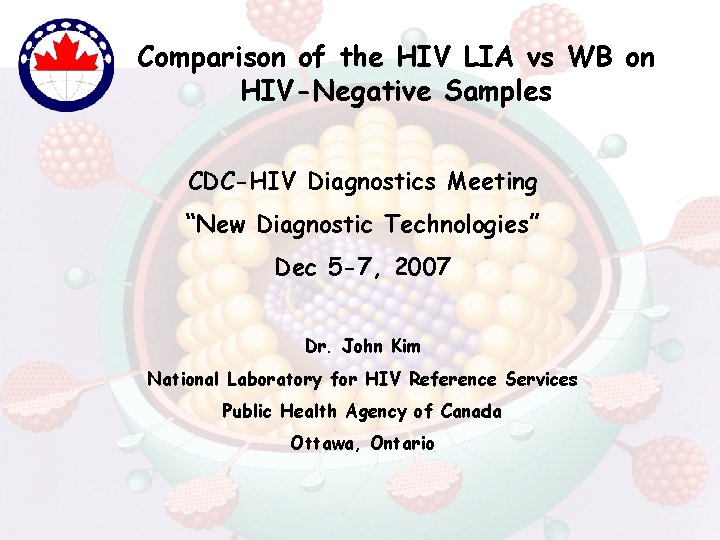 Comparison of the HIV LIA vs WB on HIV-Negative Samples CDC-HIV Diagnostics Meeting “New