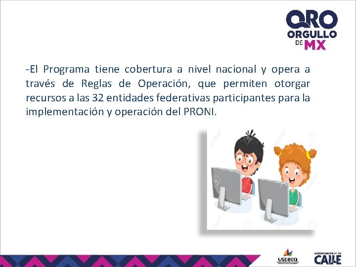 -El Programa tiene cobertura a nivel nacional y opera a través de Reglas de -El Programa tiene cobertura a nivel nacional y opera a través de Reglas de