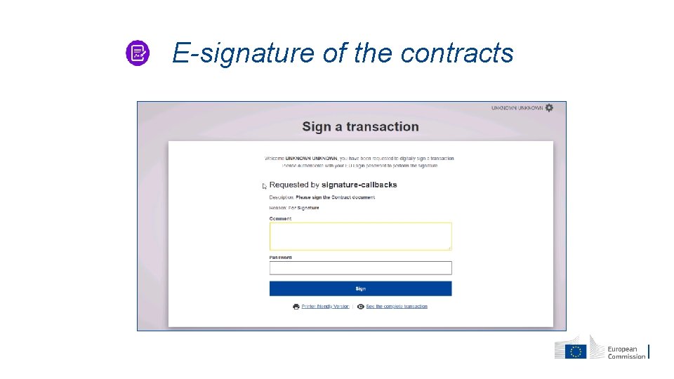  E-signature of the contracts 