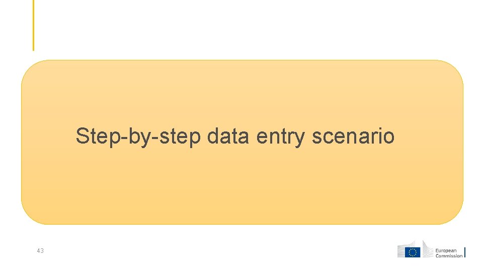 Step-by-step data entry scenario 43 