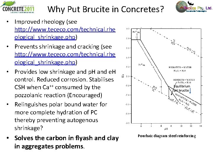 Why Put Brucite in Concretes? • Improved rheology (see http: //www. tececo. com/technical. rhe