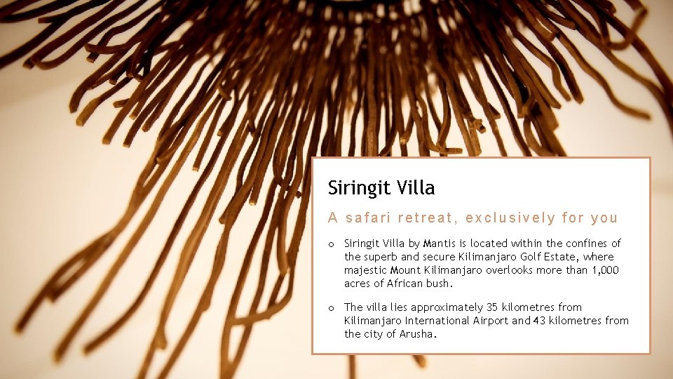 Siringit Villa A safari retreat, exclusively for you o Siringit Villa by Mantis is Siringit Villa A safari retreat, exclusively for you o Siringit Villa by Mantis is