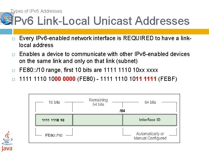 Types of IPv 6 Addresses IPv 6 Link-Local Unicast Addresses Every IPv 6 -enabled