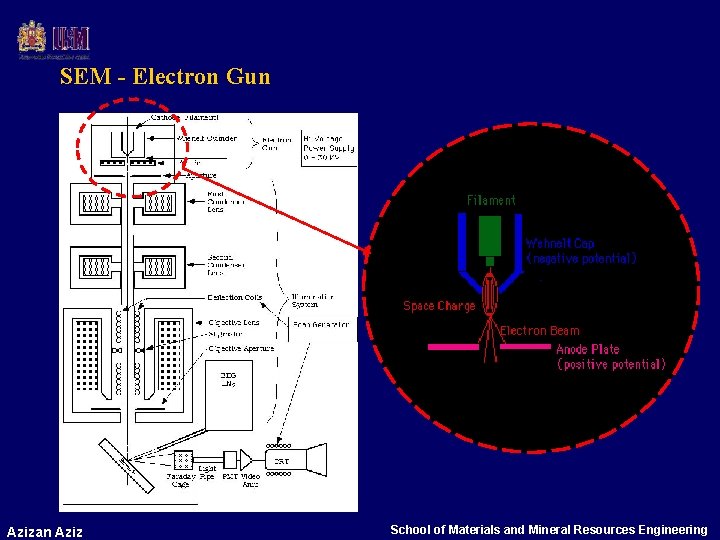 SEM - Electron Gun Azizan Aziz School of Materials and Mineral Resources Engineering 