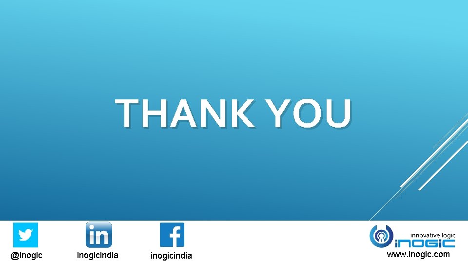 THANK YOU @inogicindia www. inogic. com 