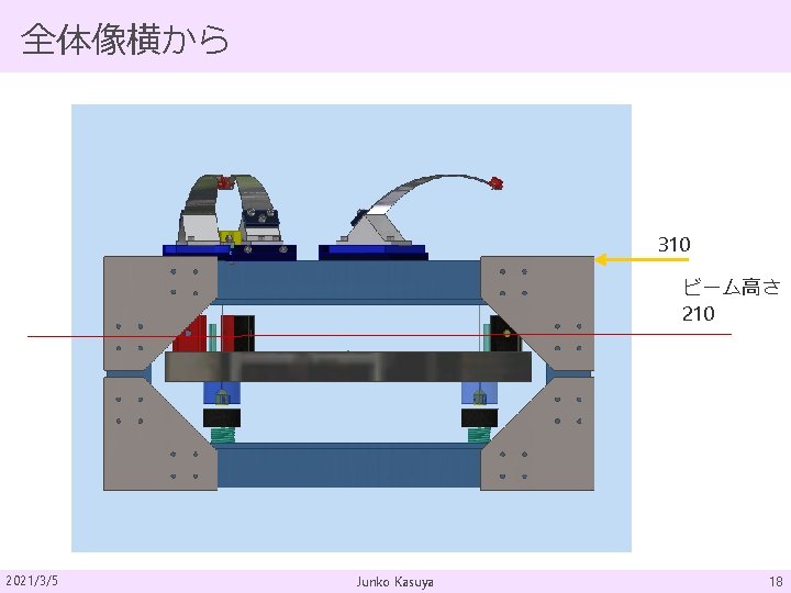 全体像横から 310 ビーム高さ 210 2021/3/5 Junko Kasuya 18 