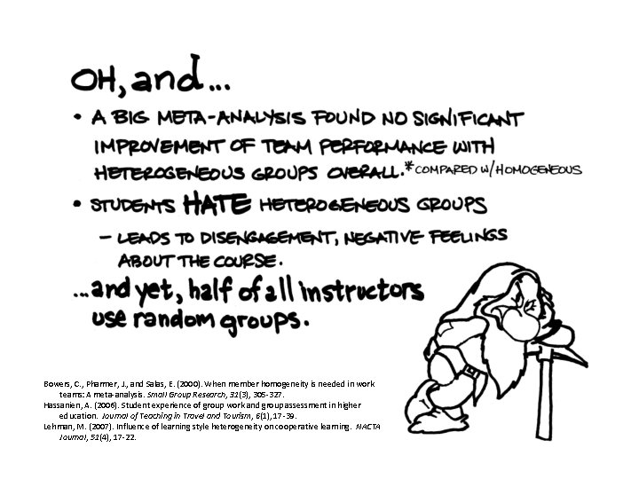 Bowers, C. , Pharmer, J. , and Salas, E. (2000). When member homogeneity is
