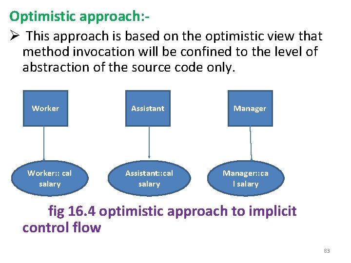 Optimistic approach: Ø This approach is based on the optimistic view that method invocation