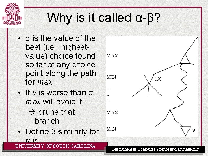 Why is it called α-β? • α is the value of the best (i.