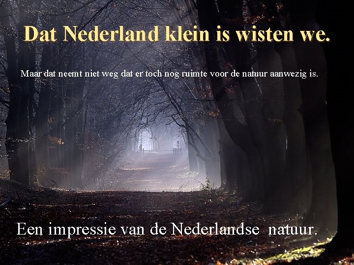 Dat Nederland klein is wisten we. Maar dat neemt niet weg dat er toch