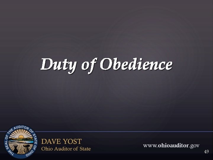 Duty of Obedience 49 