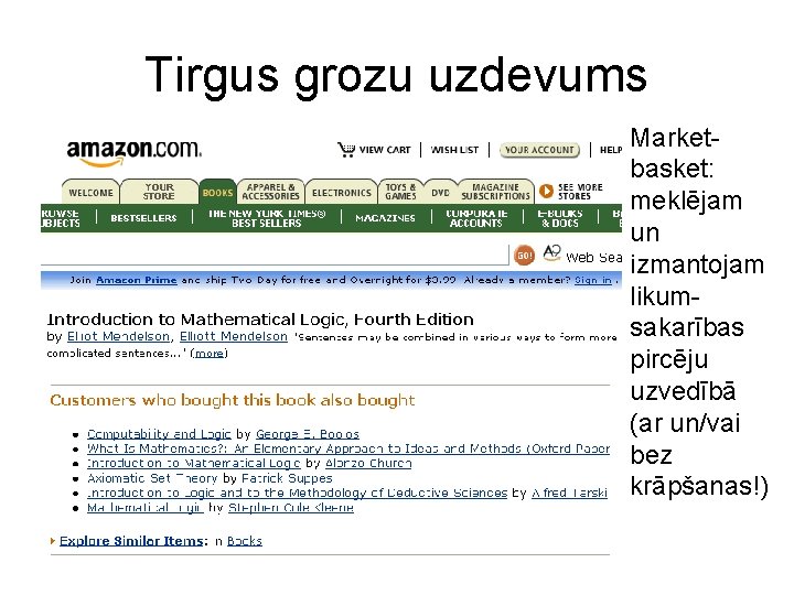 Tirgus grozu uzdevums Marketbasket: meklējam un izmantojam likumsakarības pircēju uzvedībā (ar un/vai bez krāpšanas!)