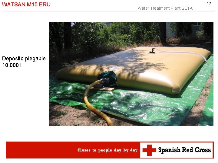 WATSAN M 15 ERU Depósito plegable 10. 000 l Water Treatment Plant SETA 17