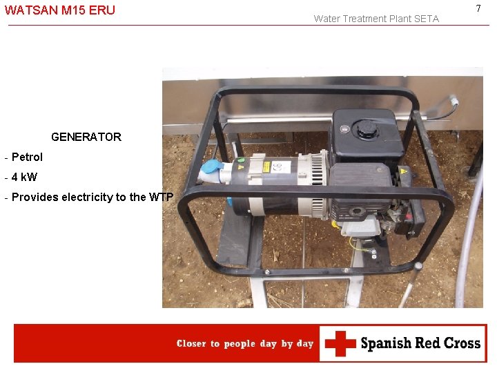 WATSAN M 15 ERU GENERATOR - Petrol - 4 k. W - Provides electricity