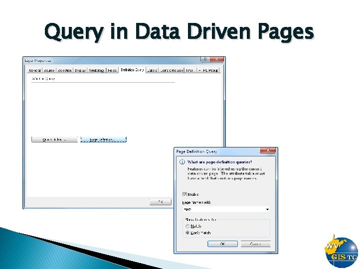 Query in Data Driven Pages � Demonstration 