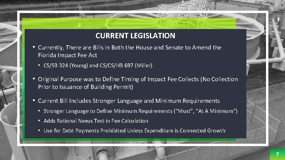 CURRENT LEGISLATION • Currently, There are Bills in Both the House and Senate to
