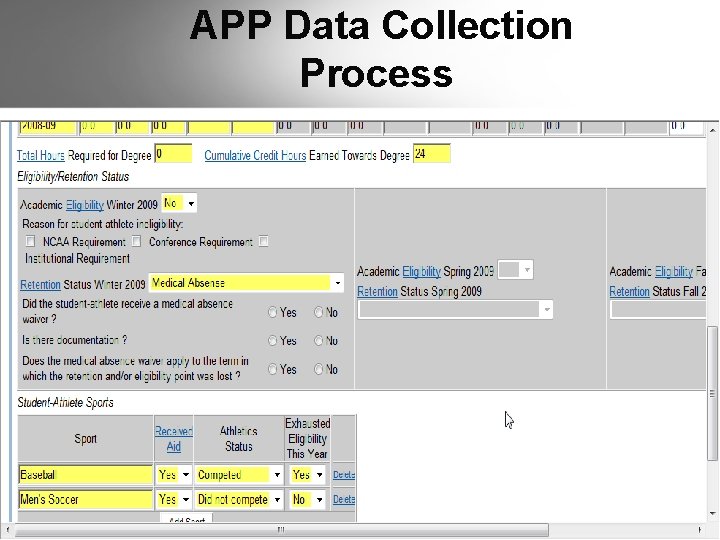 APP Data Collection Process APP Data Collection Process