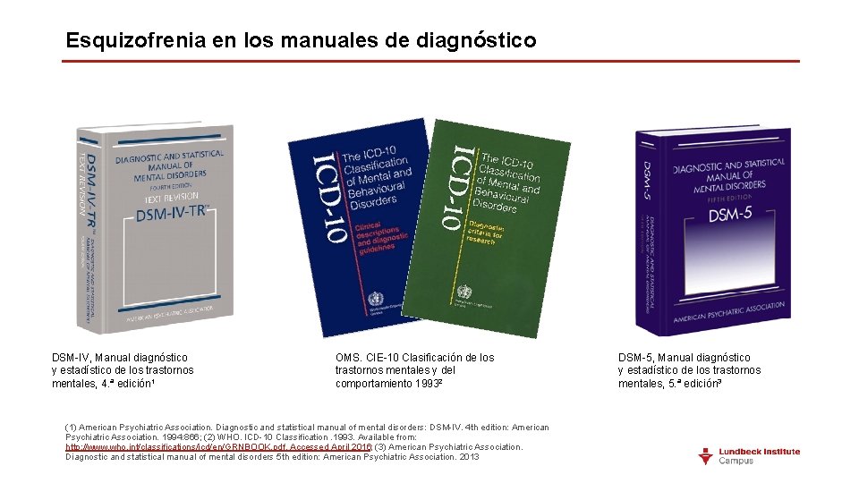 Esquizofrenia en los manuales de diagnóstico DSM-IV, Manual diagnóstico y estadístico de los trastornos Esquizofrenia en los manuales de diagnóstico DSM-IV, Manual diagnóstico y estadístico de los trastornos