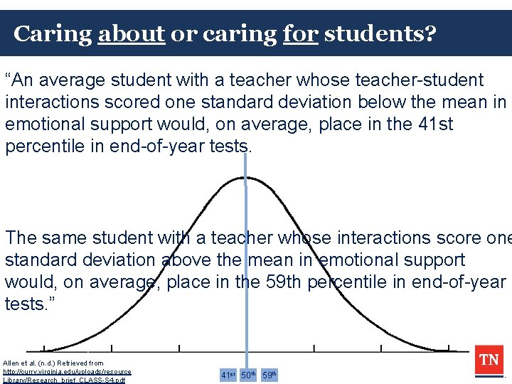 Caring about or caring for students? “An average student with a teacher whose teacher-student