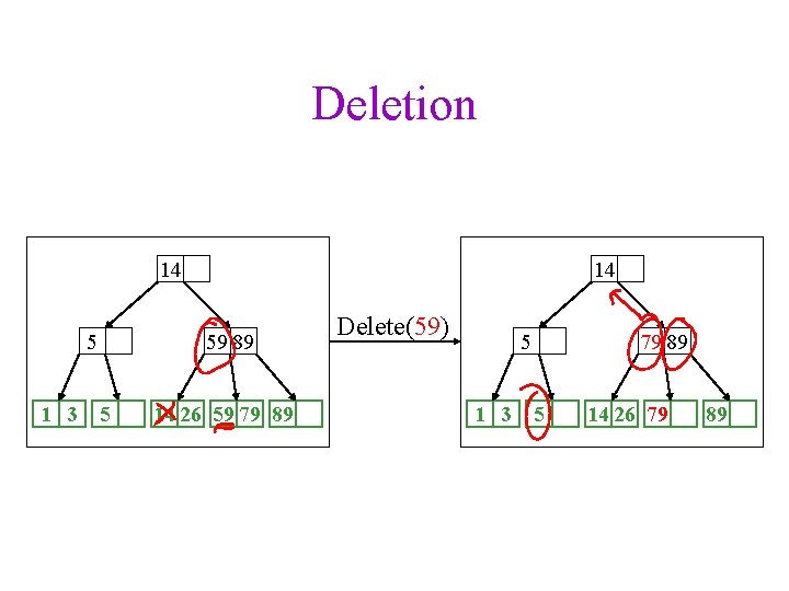 Deletion 14 5 1 3 5 14 59 89 14 26 59 79 89