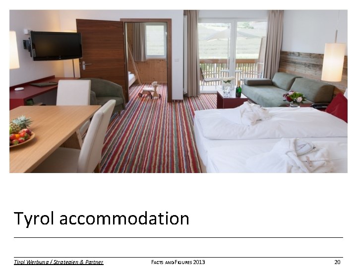 Tyrol accommodation Tirol Werbung / Strategien & Partner FACTS AND FIGURES 2013 20 