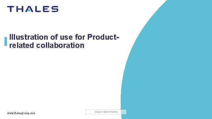 Illustration of use for Productrelated collaboration www. thalesgroup. com THALES GROUP INTERNAL 