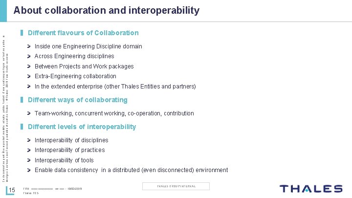 About collaboration and interoperability Ce document ne peut être reproduit, modifié, adapté, publié, traduit,