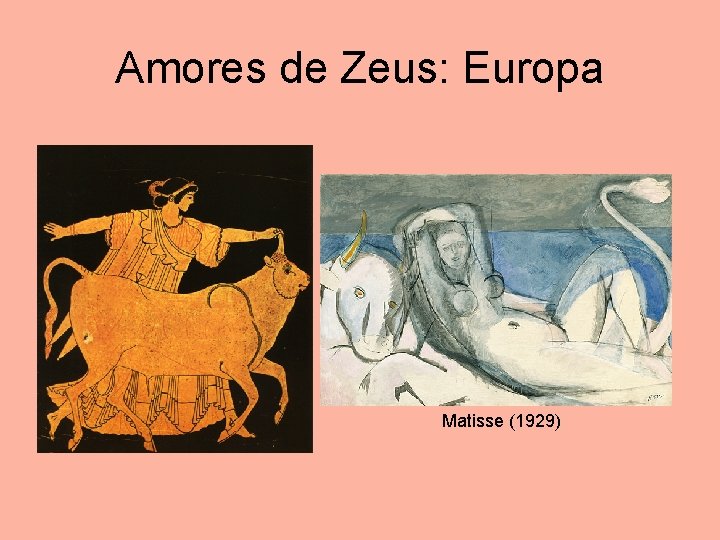 Amores de Zeus: Europa Matisse (1929) 