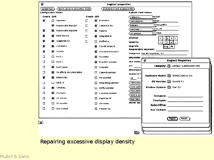 Mullet & Sano Repairing excessive display density 