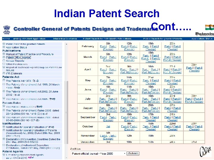 Indian Patent Search Cont…. . 20 