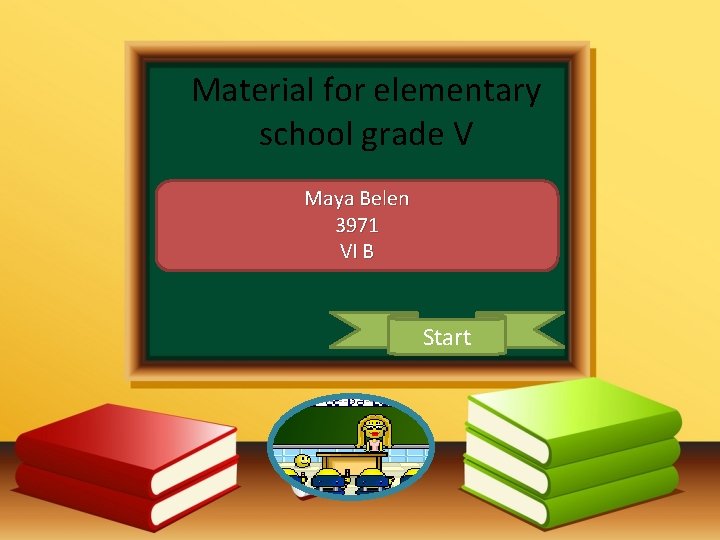 Material for elementary school grade V Maya Belen 3971 VI B Start 