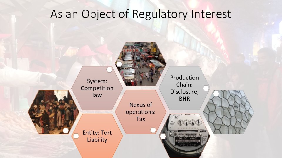 As an Object of Regulatory Interest System: Competition law Nexus of operations: Tax Entity: