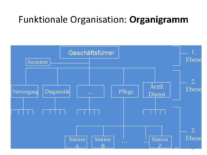 Funktionale Organisation: Organigramm 12 