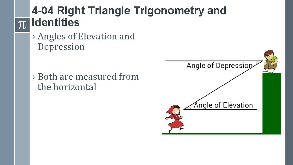 4 -04 Right Triangle Trigonometry and Identities › Angles of Elevation and Depression ›