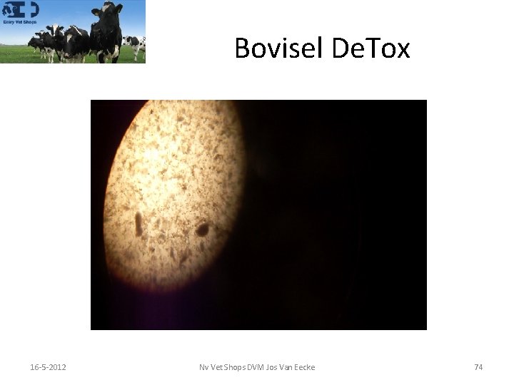 Bovisel De. Tox 5 -3 -2021 16 -5 -2012 Nv Vet Shops DVM Jos