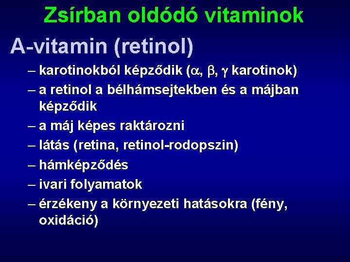 vitamin a rodopszin látás távollátás latinul