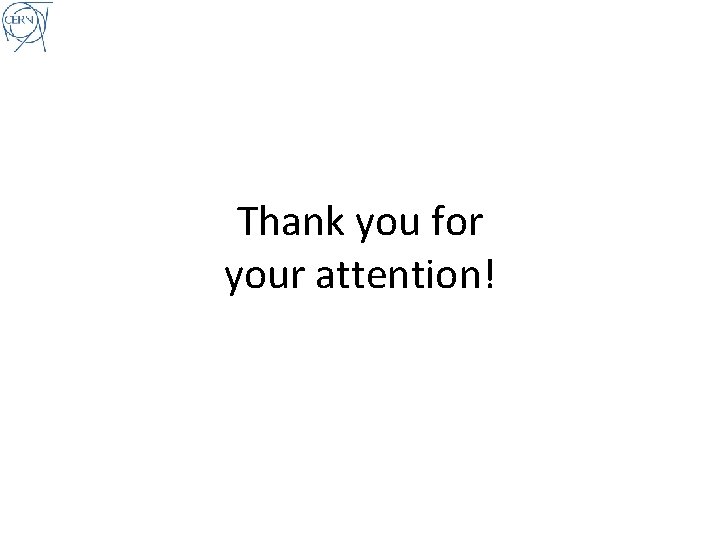 Thank you for your attention! 