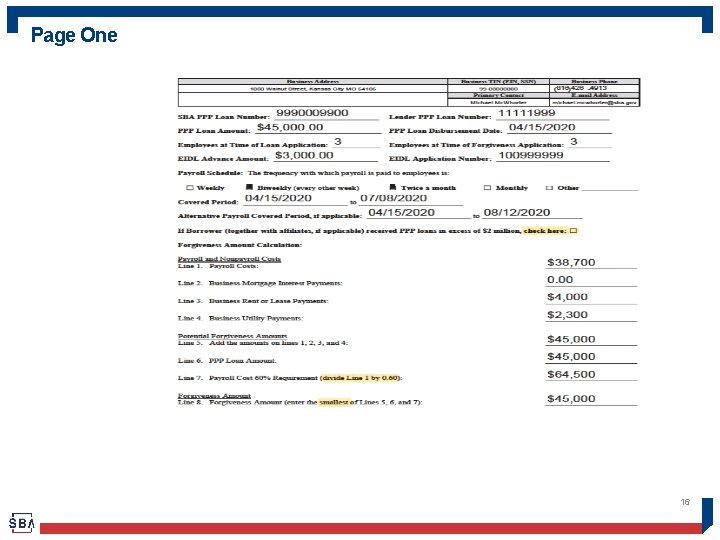 Page One 16 Page One 16