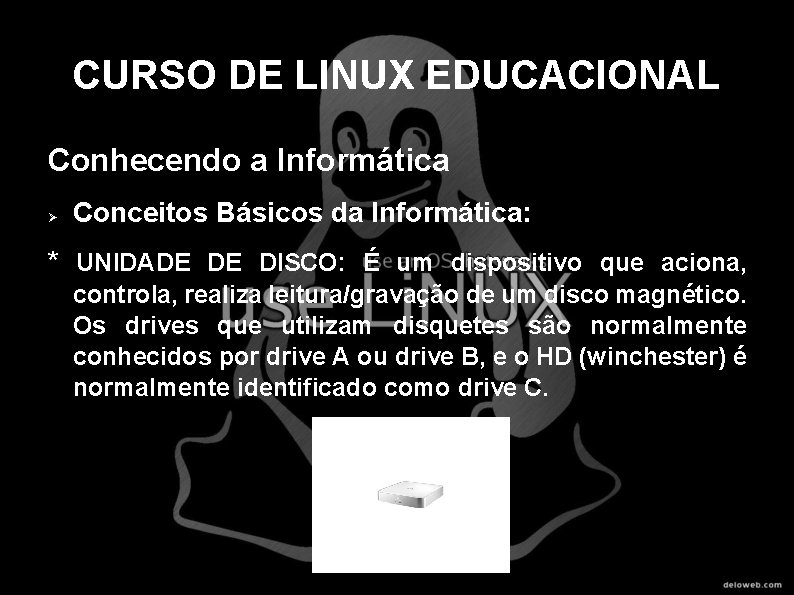 CURSO DE LINUX EDUCACIONAL Conhecendo a Informática Conceitos Básicos da Informática: * UNIDADE DE