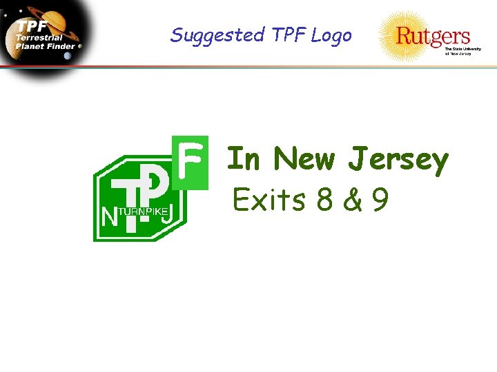 Suggested TPF Logo F TPF Final Architecture Review In New Jersey Exits 8 &