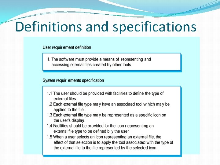 Definitions and specifications 