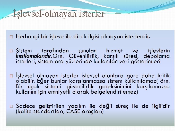 İşlevsel-olmayan isterler 