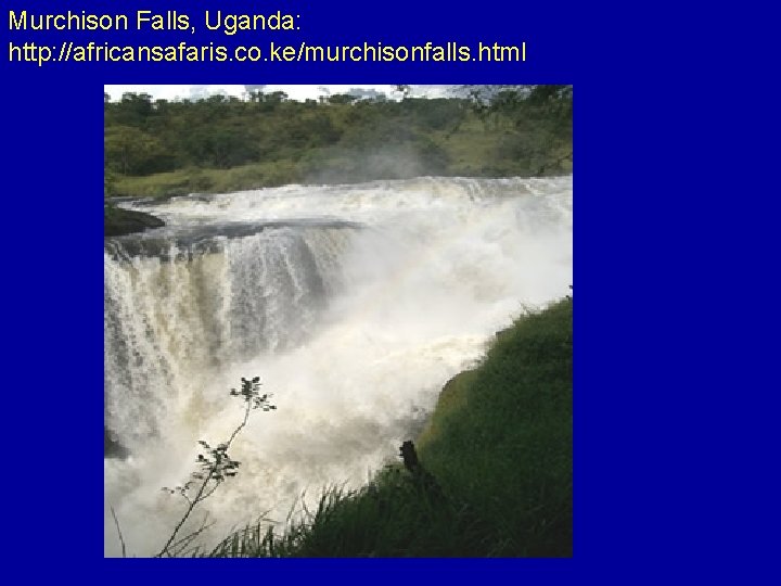 Murchison Falls, Uganda: http: //africansafaris. co. ke/murchisonfalls. html 