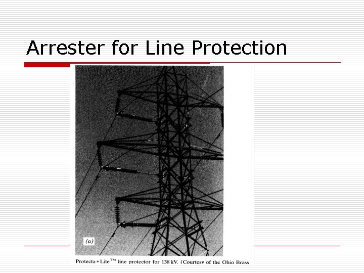 Arrester for Line Protection 