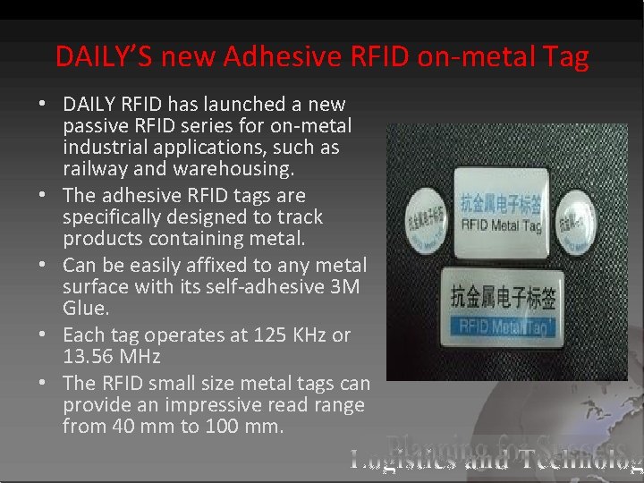DAILY’S new Adhesive RFID on-metal Tag • DAILY RFID has launched a new passive