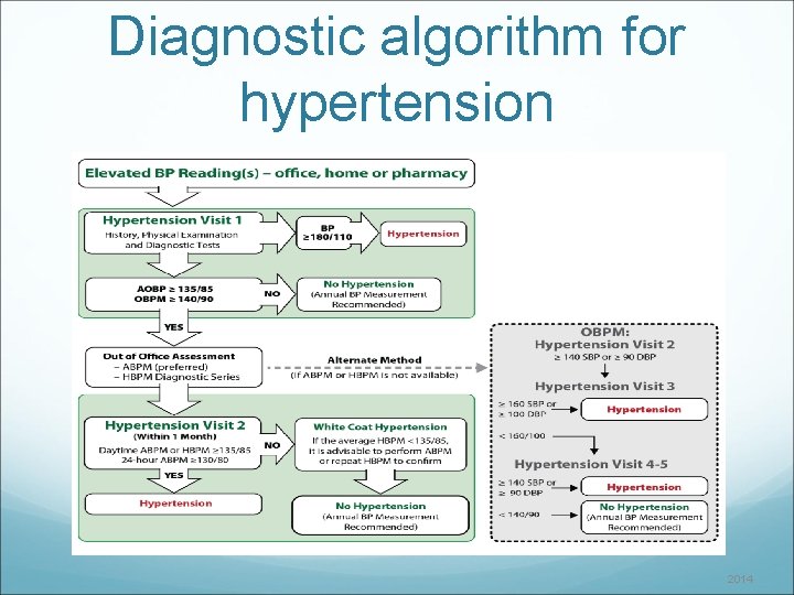 Diagnostic algorithm for hypertension 2014 